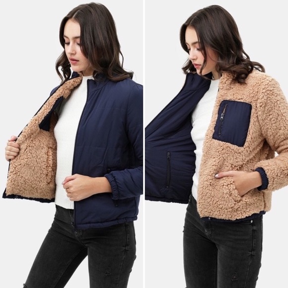 Amor Adore Jackets & Blazers - Reversible Sherpa Jacket